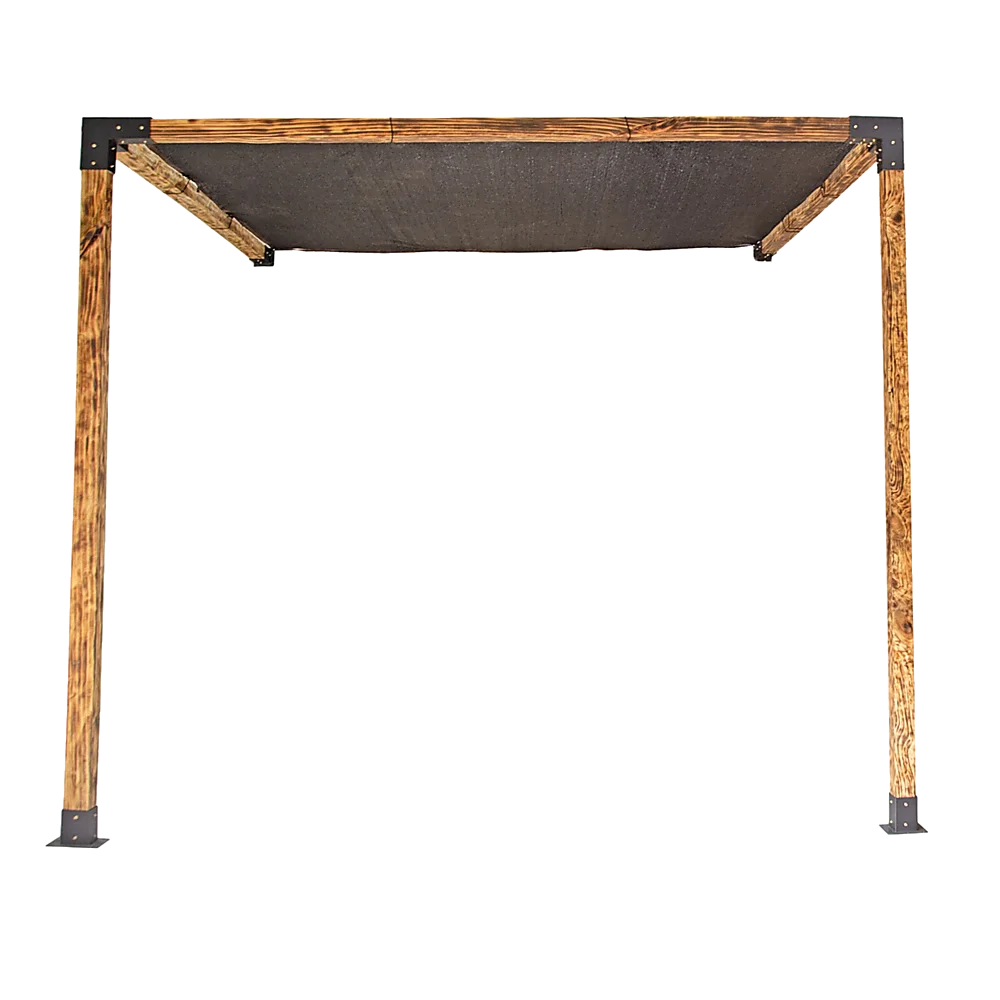 Roof Pergola Gazebo Shed - Matte Black Steel Brackets &