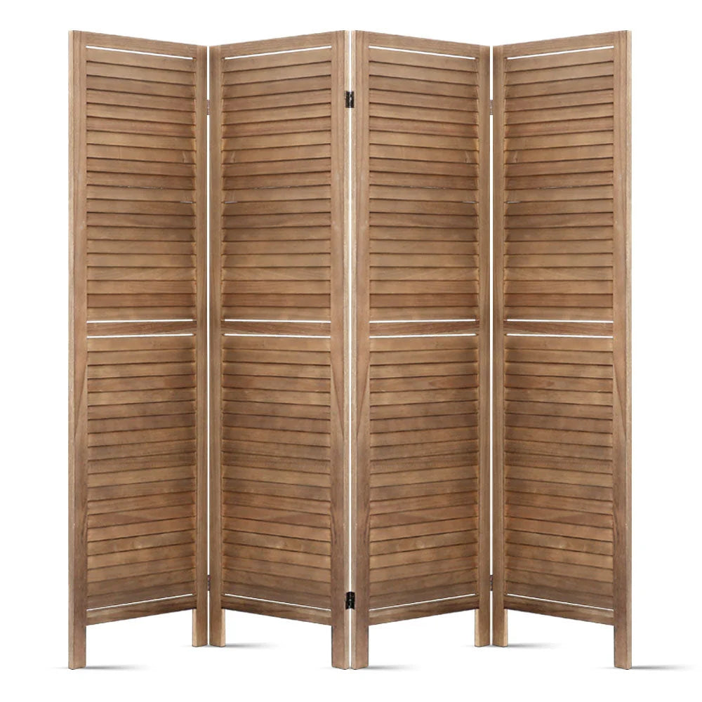 Room Divider 4‑Panel Privacy Screen Foldable Partition