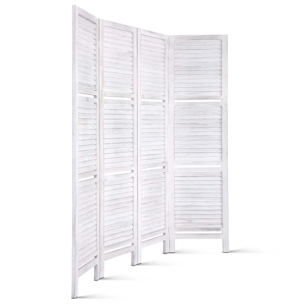 Room Divider 4‑Panel Privacy Screen Foldable Partition
