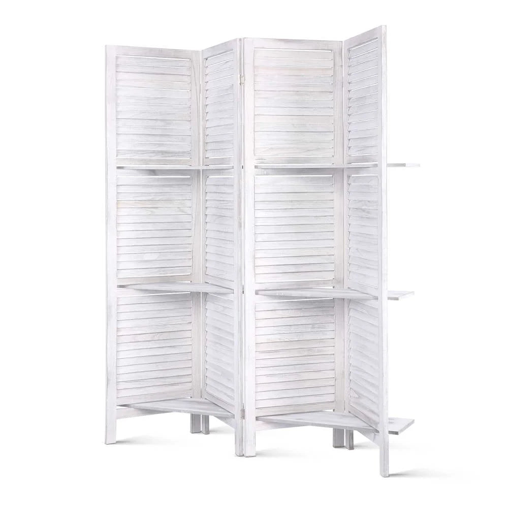 Room Divider 4‑Panel Privacy Screen Foldable Partition