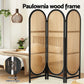 Brown rattan 151x180cm room divider screen with freestanding panels for separating living spaces