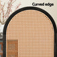Brown rattan 151x180cm room divider screen with slatted divider panels and foldable frame