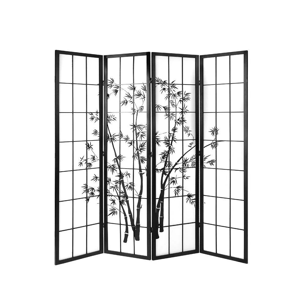 Room Divider Screen 4 Panel Privacy Dividers Pine Wood