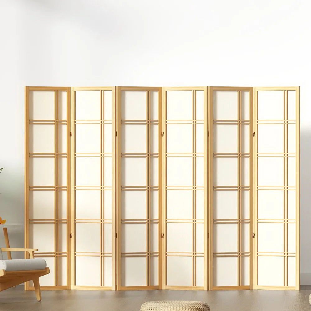 Room Divider Screen 6 Panel 265x179cm - Nova Natural