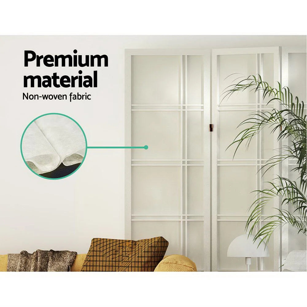 Room Divider Screen 6 Panel 265x179cm - Nova White