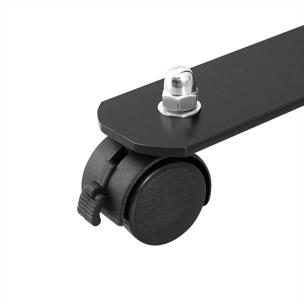 Room Divider Screen 6 Panel 323cm Wheel Fabric - Black