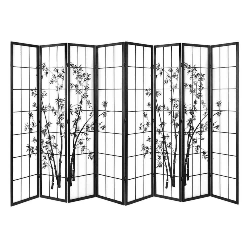 Room Divider Screen 8 Panel Privacy Dividers Pine Wood