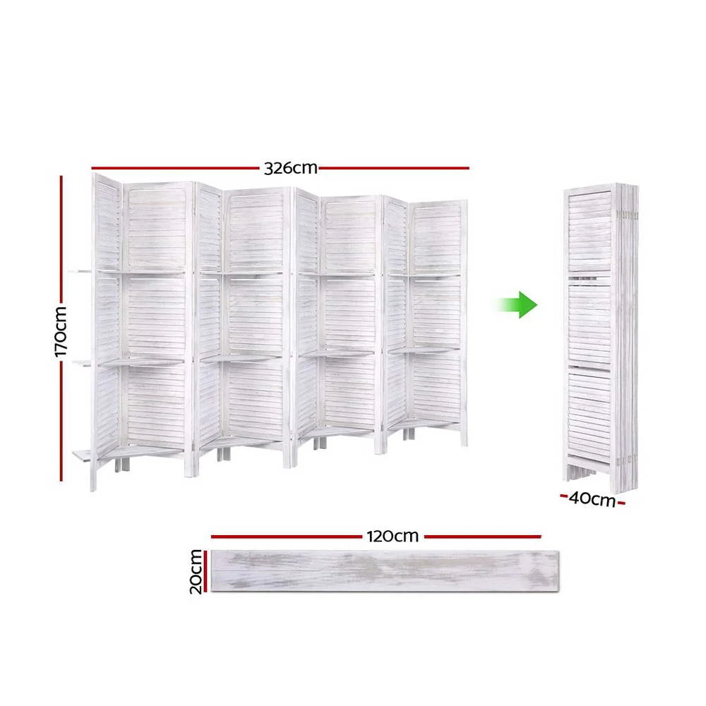 Room Divider Screen 8 Panel Privacy Foldable Dividers