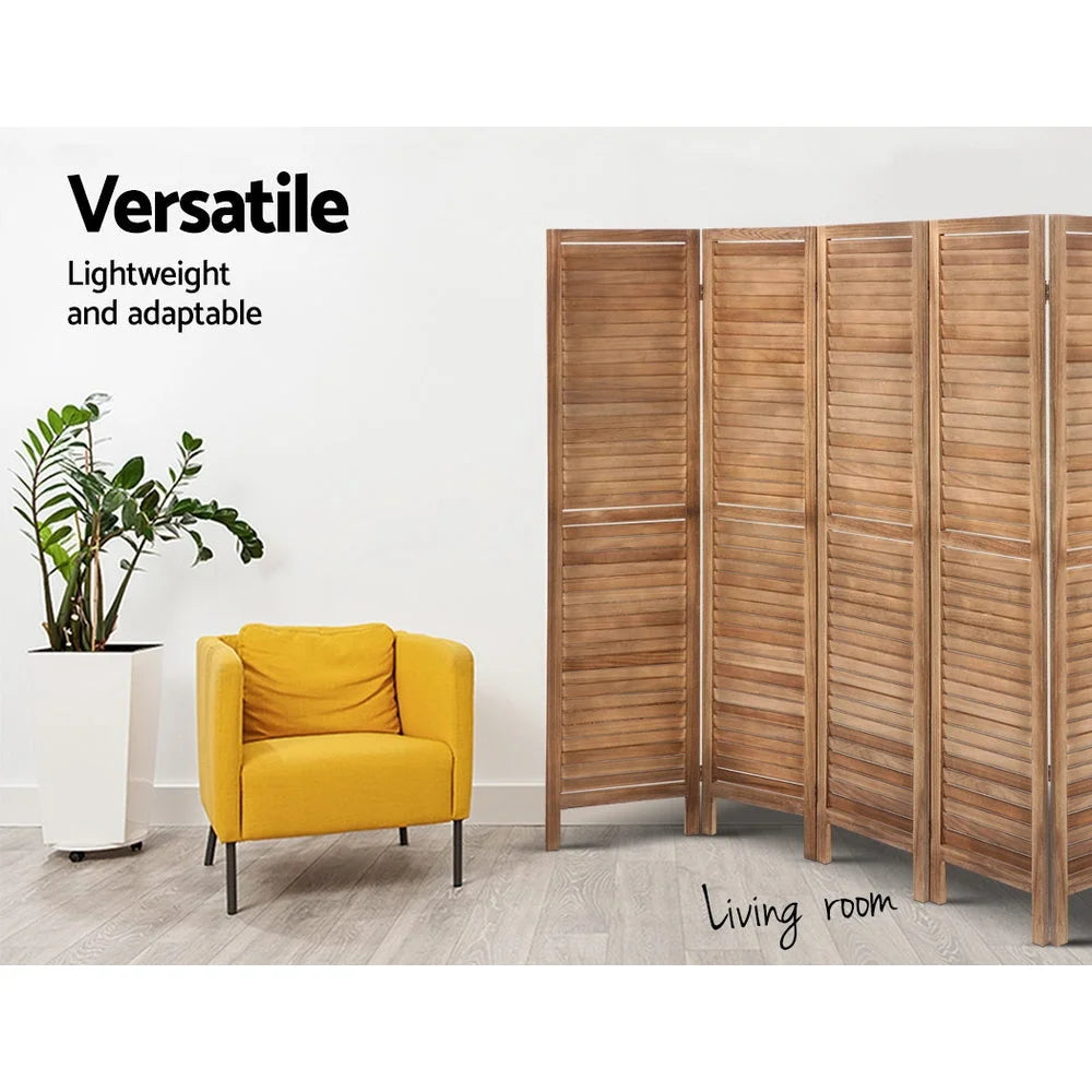 Room Divider Screen 8 Panel Privacy Wood Dividers Stand Bed