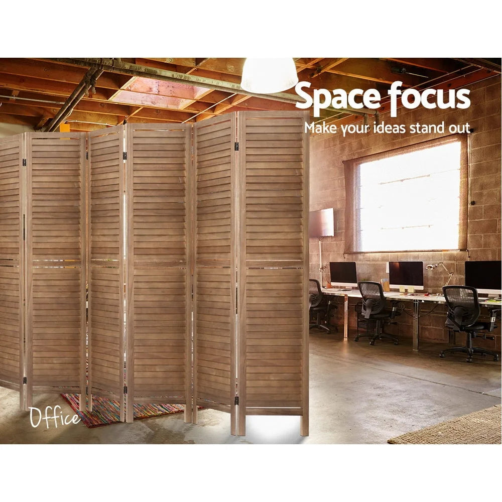 Room Divider Screen 8 Panel Privacy Wood Dividers Stand Bed
