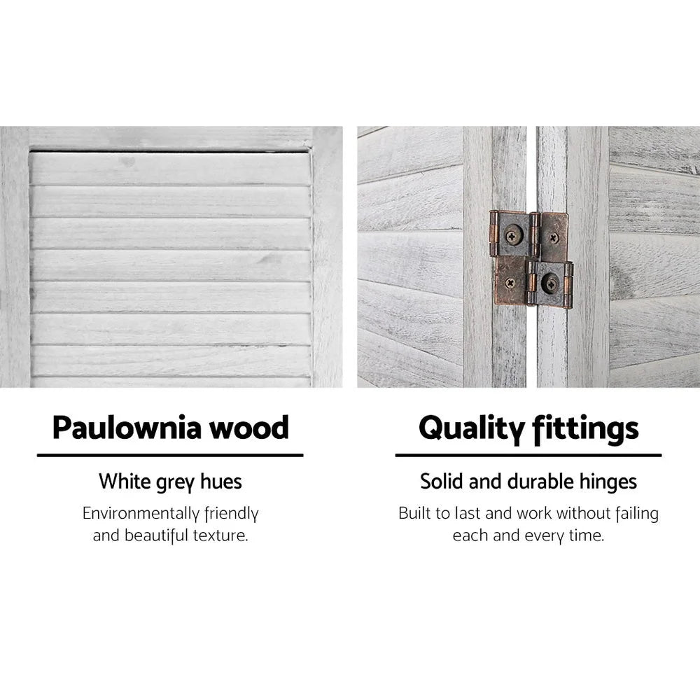 Room Divider Screen 8 Panel Privacy Wood Dividers Stand Bed