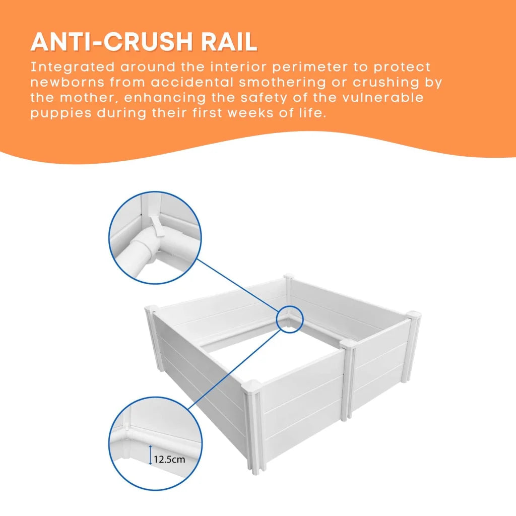 Rooster Farms Dog Whelping Box 0.95m x 0.95m x 0.48m
