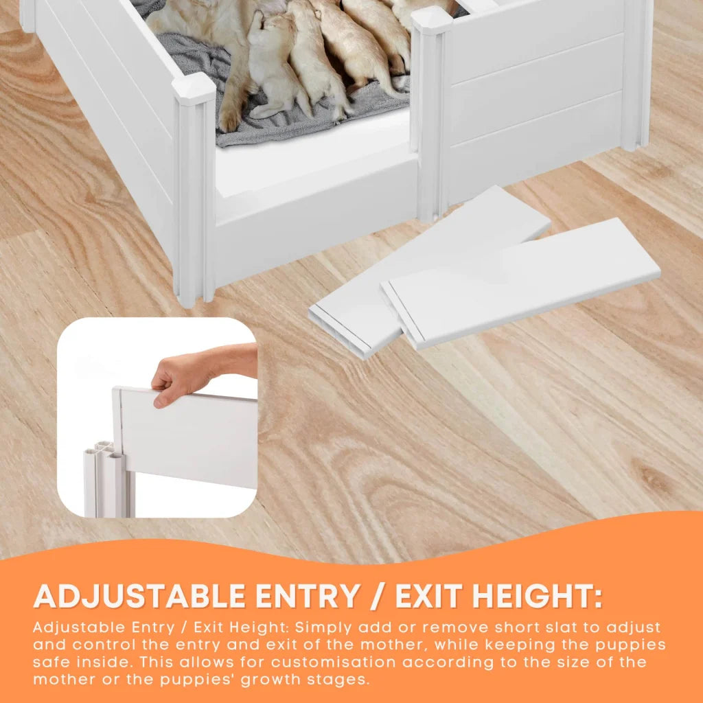 Rooster Farms Dog Whelping Box 0.95m x 0.95m x 0.48m