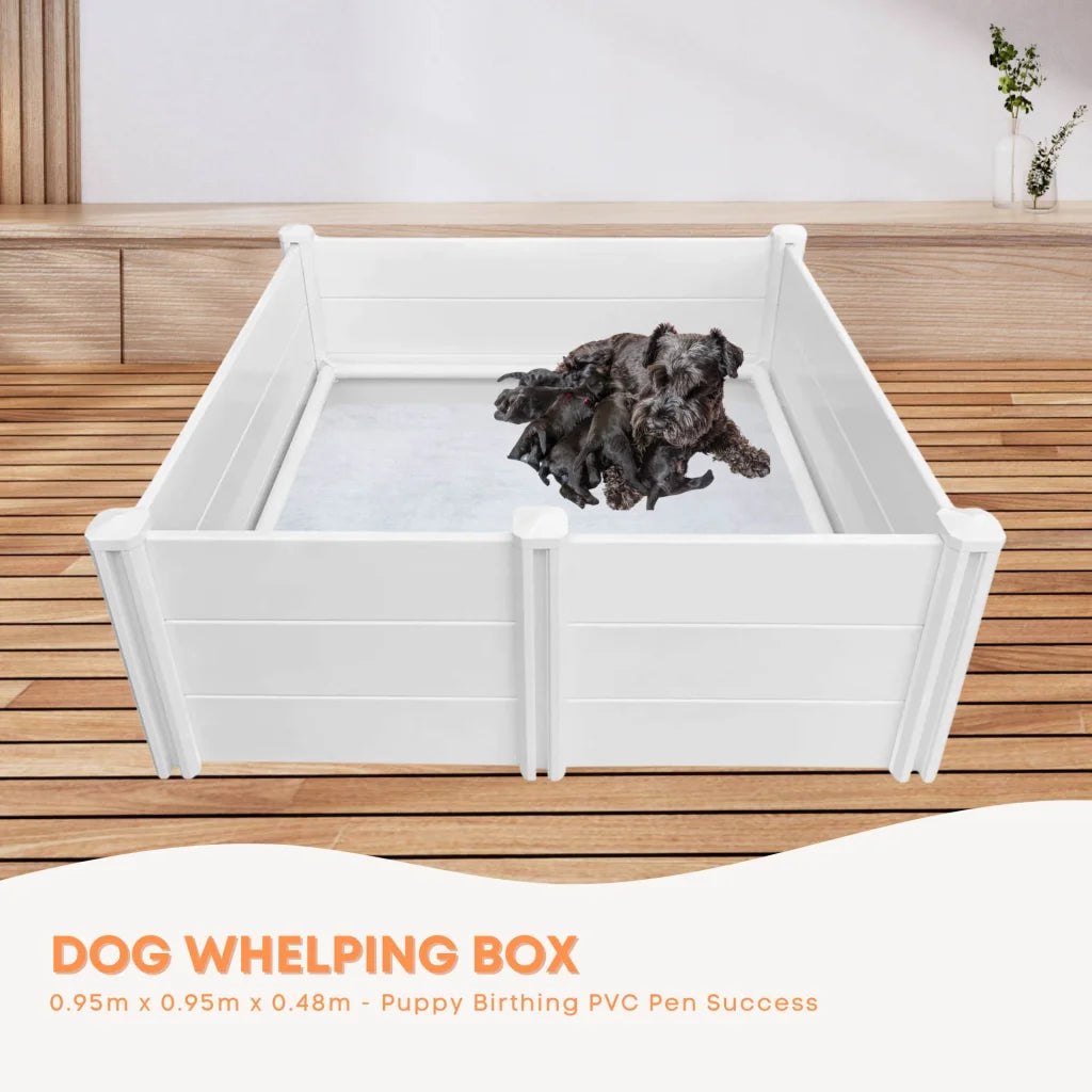 Rooster Farms Dog Whelping Box 0.95m x 0.95m x 0.48m