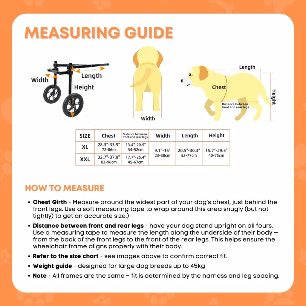 Rooster Farms Large Dog Wheelchair XL Harness - Adjustable