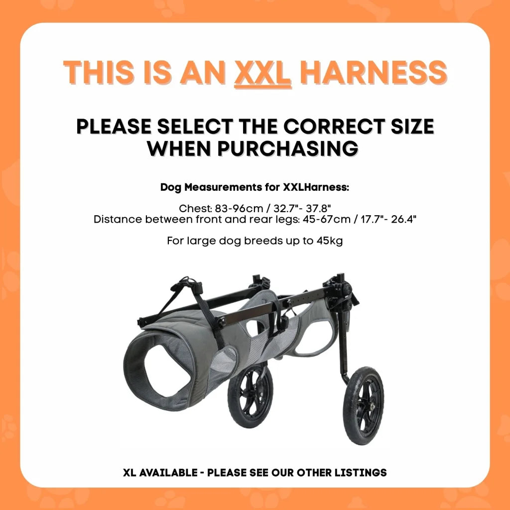 Rooster Farms Large Dog Wheelchair XXL Harness - Adjustable
