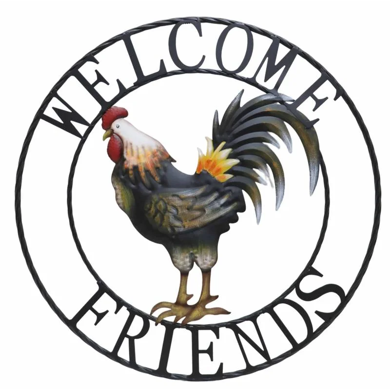 Rooster Metal Wall Art 71x71cm - Home & Garden > Wall Art >