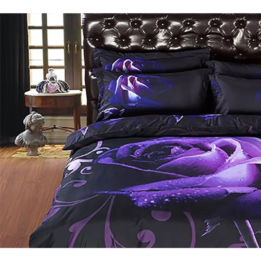 Rose Double Size Duvet Quilt Cover Set - Home & Garden