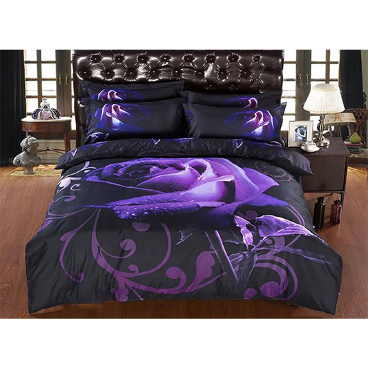 Rose Double Size Duvet Quilt Cover Set - Home & Garden
