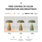 Rose Glod Metal Mushroom Table Lamp - Rechargeable Touch
