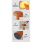 Rose Glod Metal Mushroom Table Lamp - Rechargeable Touch