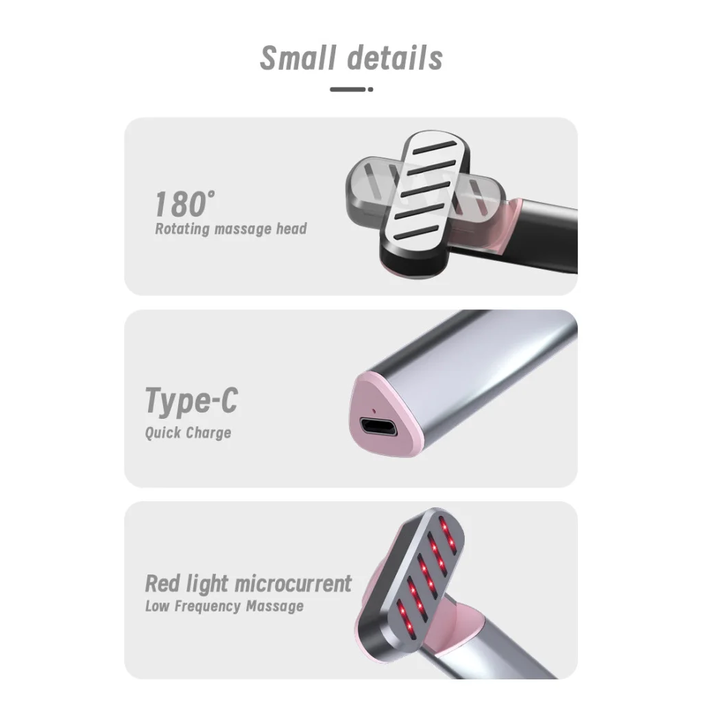 Rose Gold Anti-Aging Eye Care Device - 42°C Heat Red Light
