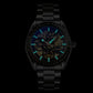 Rose Gold Automatic Skeleton Watch for Men with Steel Band