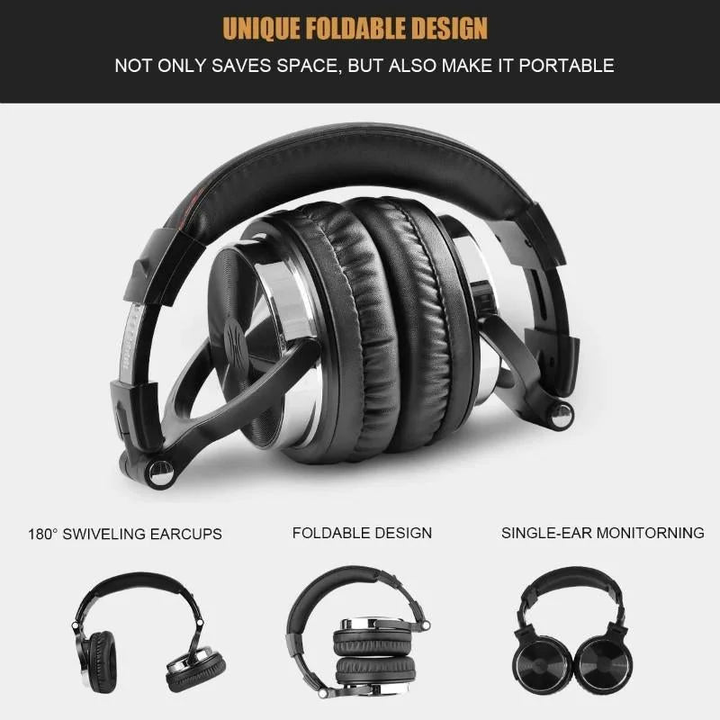 Rose Gold Head-Mounted Wired Headphone With Noise Reduction