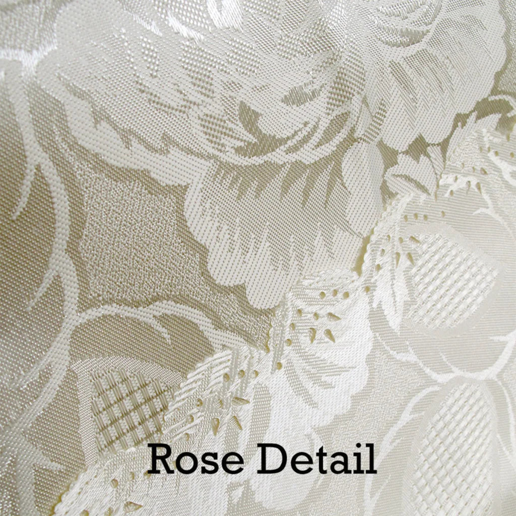 Rose Luxury Jacquard Tablecloth Ecru 150 x 270 cm - Home &