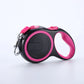 Rose Red 5M Pet Leash Retractable - Tangle-Free Extendable