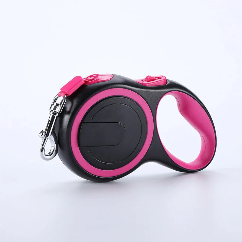 Rose Red 5M Pet Leash Retractable - Tangle-Free Extendable
