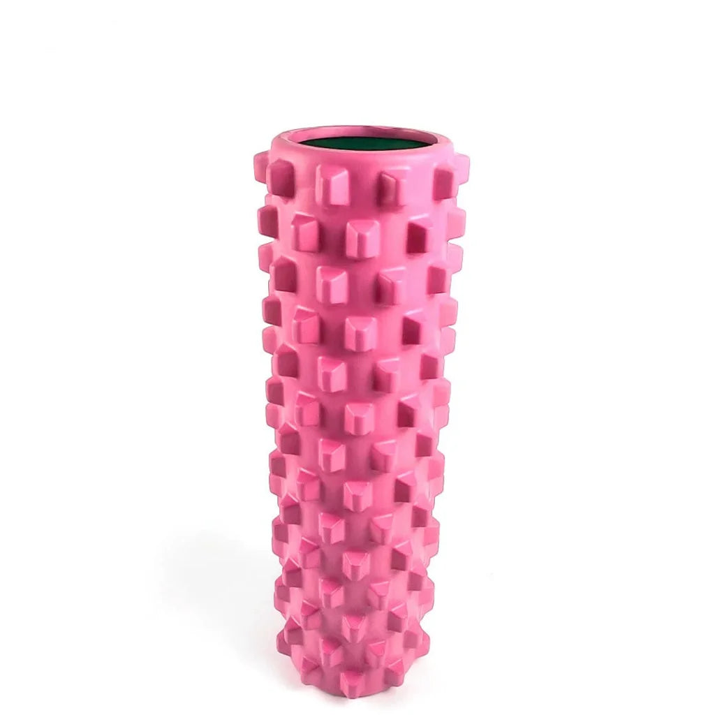 Rose Red Solid Yoga Foam Roller 45cm - Colorful Wolf Tooth