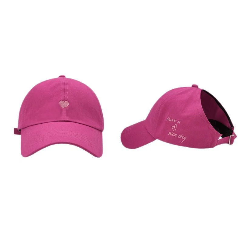 Rose Red Stylish Ponytail Opening Baseball Cap - ’Have