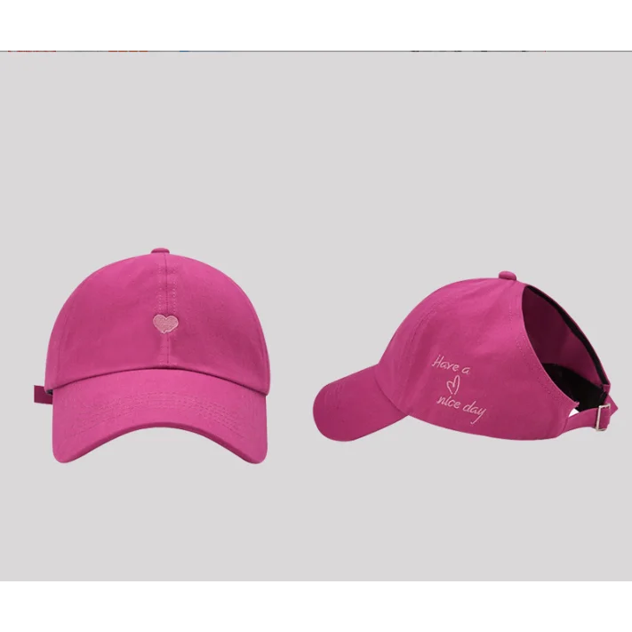 Rose Red Stylish Ponytail Opening Baseball Cap - ’Have