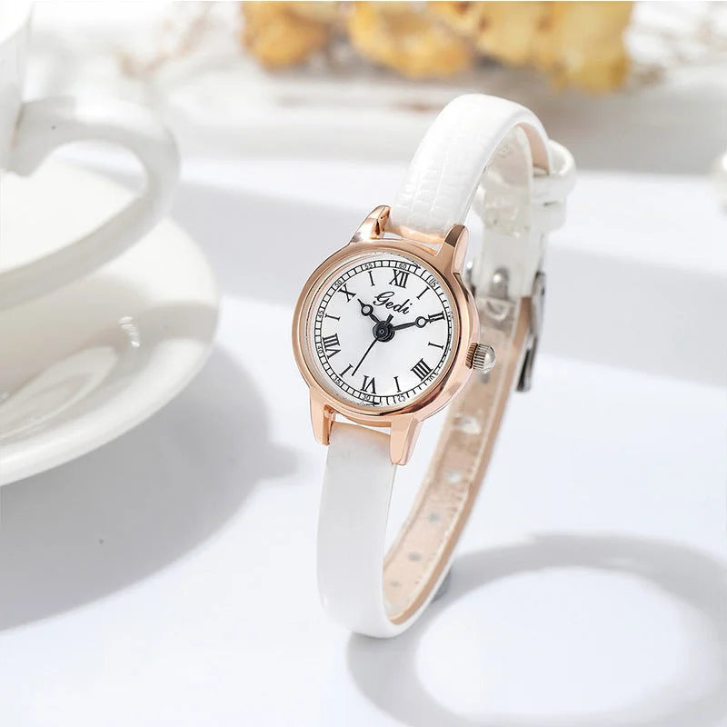 Rose shell white plate leucorrhea Delicate Women’s Watch