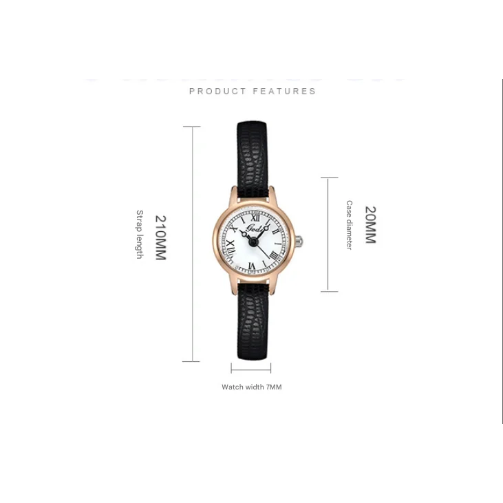 Rose Shell White Plate Red Ribbon Delicate Women’s Watch