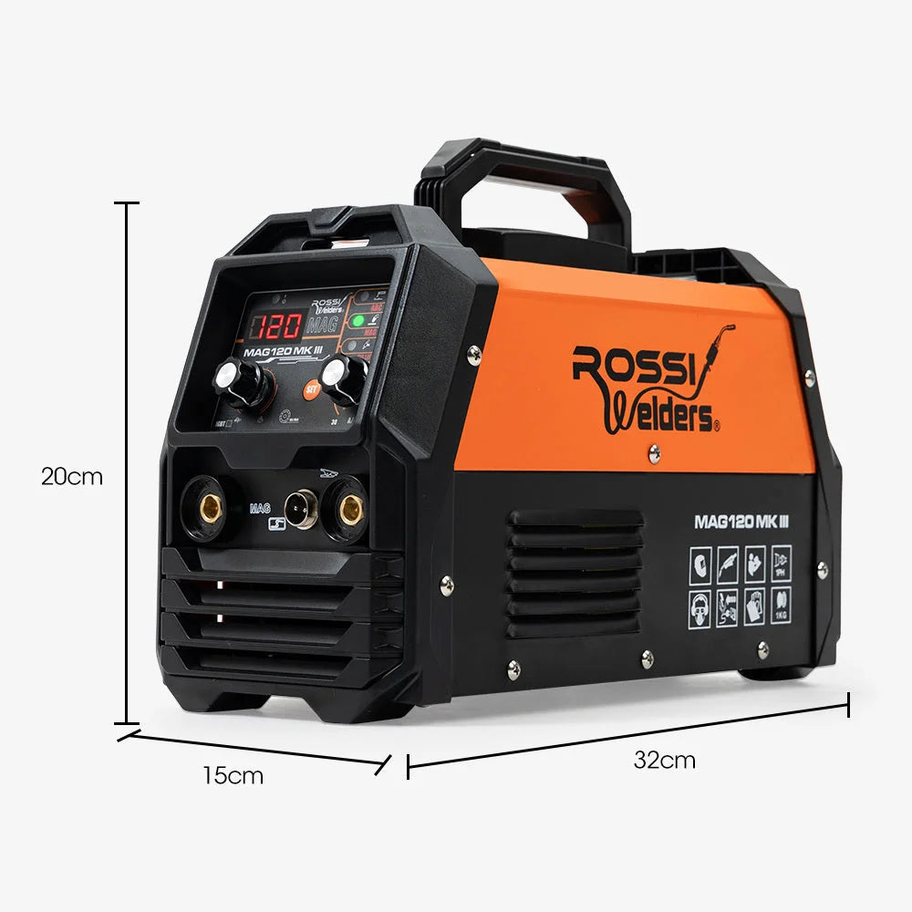 ROSSI 120 Amp Inverter Welder 3in1 Portable MMA ARC /MIG