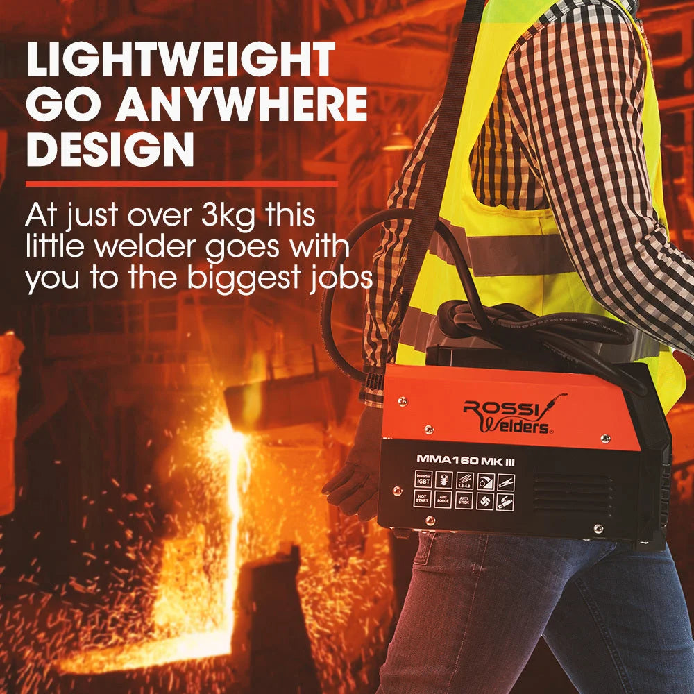 ROSSI 160 Amp Inverter Arc MMA Stick DC Welder Portable