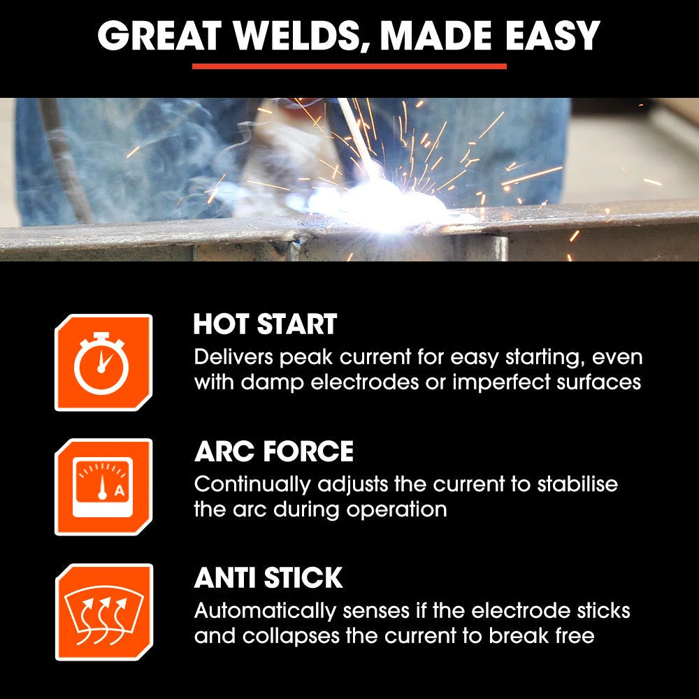 ROSSI 160 Amp Inverter Stick Welder ideal for Stainless