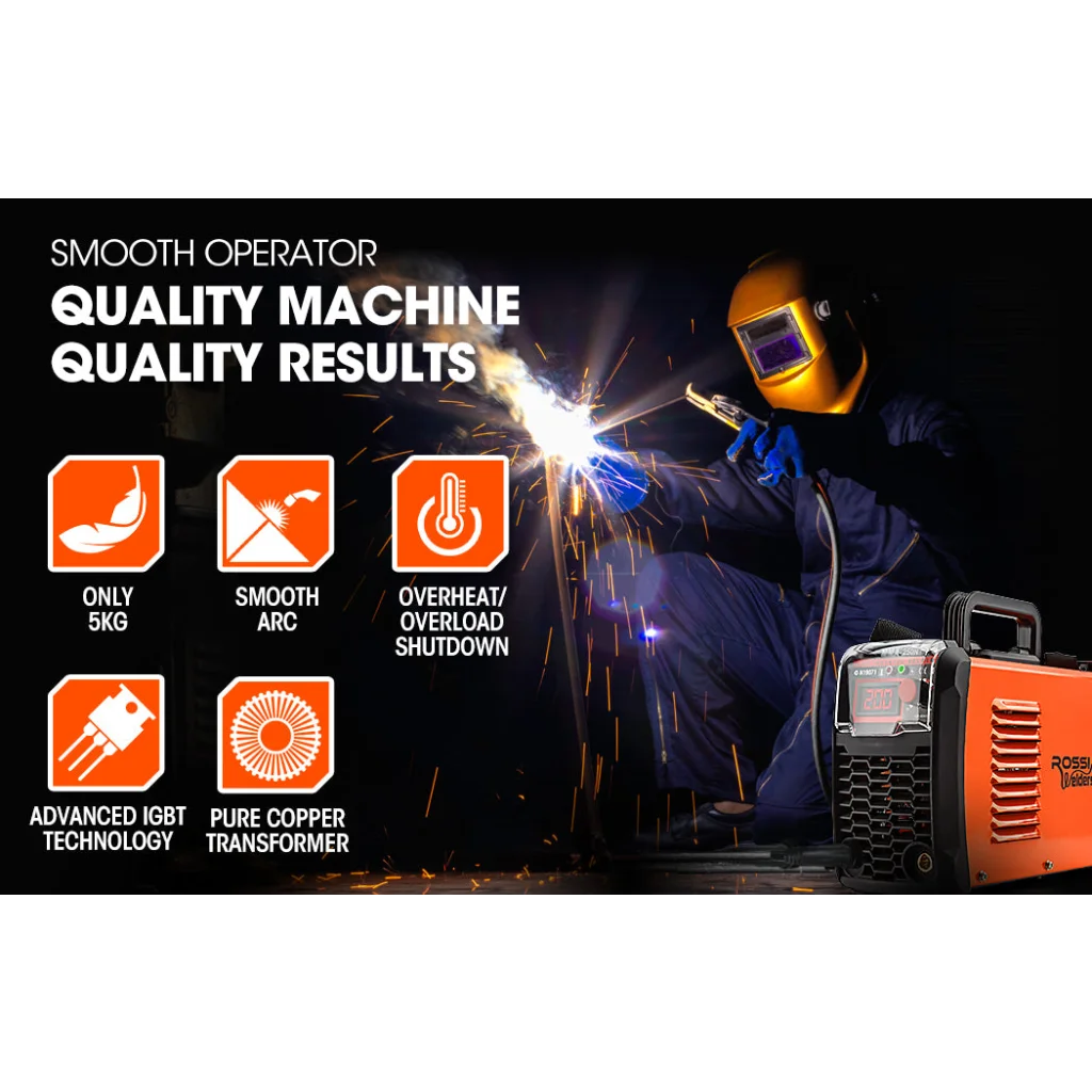 ROSSI 250 Amp Stick Welder Portable Arc MMA Inverter