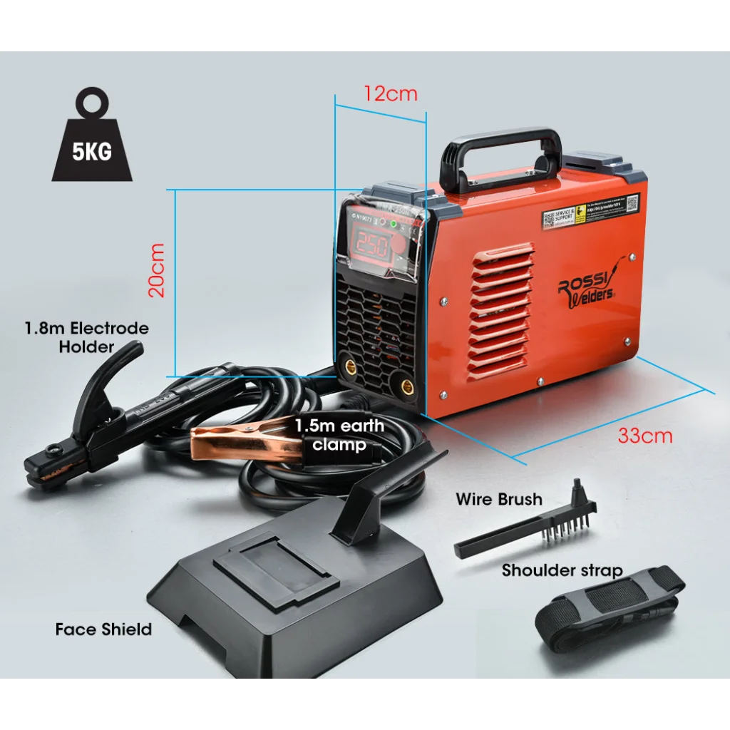 ROSSI 250 Amp Stick Welder Portable Arc MMA Inverter
