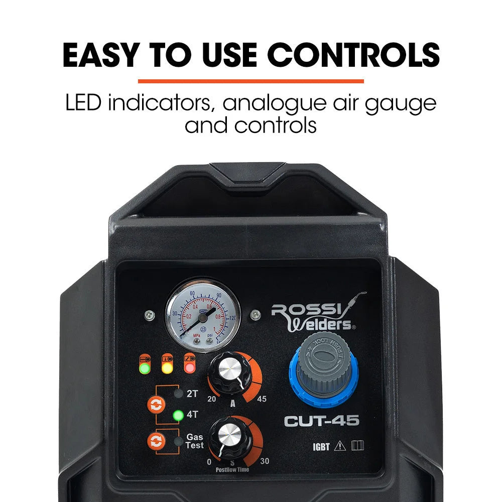 ROSSI 45A Plasma Cutter Non-Touch Pilot ARC for Easy Cuts