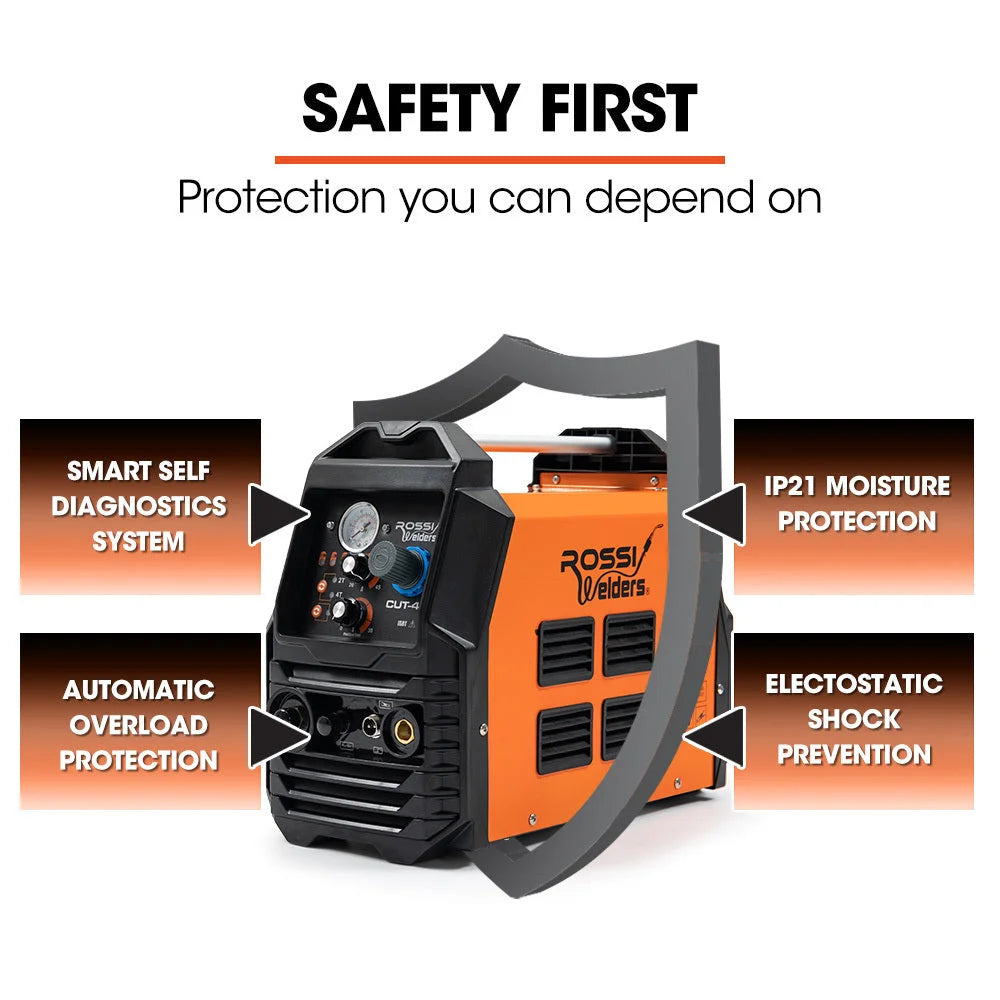 ROSSI 45A Plasma Cutter Non-Touch Pilot ARC for Easy Cuts