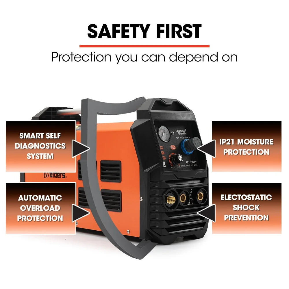ROSSI Portable Inverter Welder Plasma Cutter 3in1