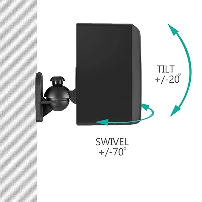 Rotatable 45 Degree Speaker Wall Mount Brackets