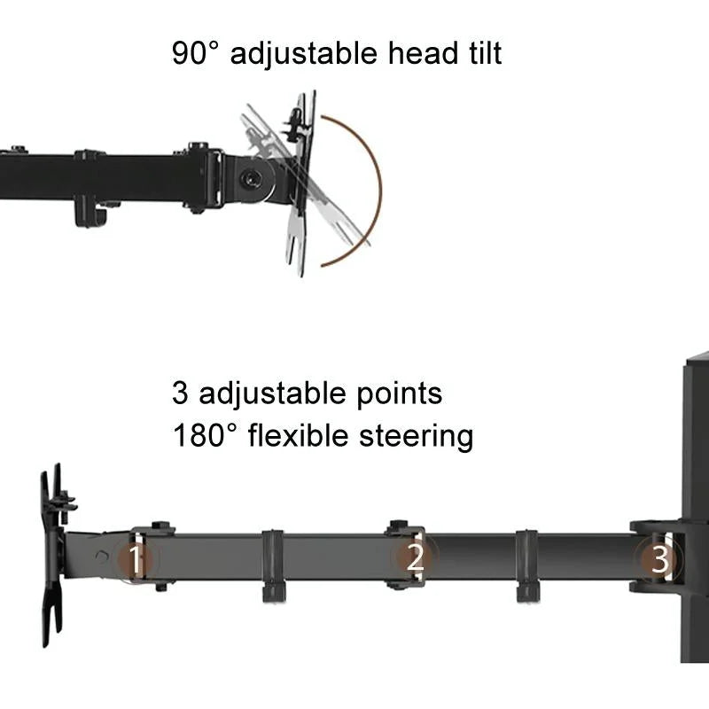 Rotatable Dual Screen Laptop Stand for Desktop