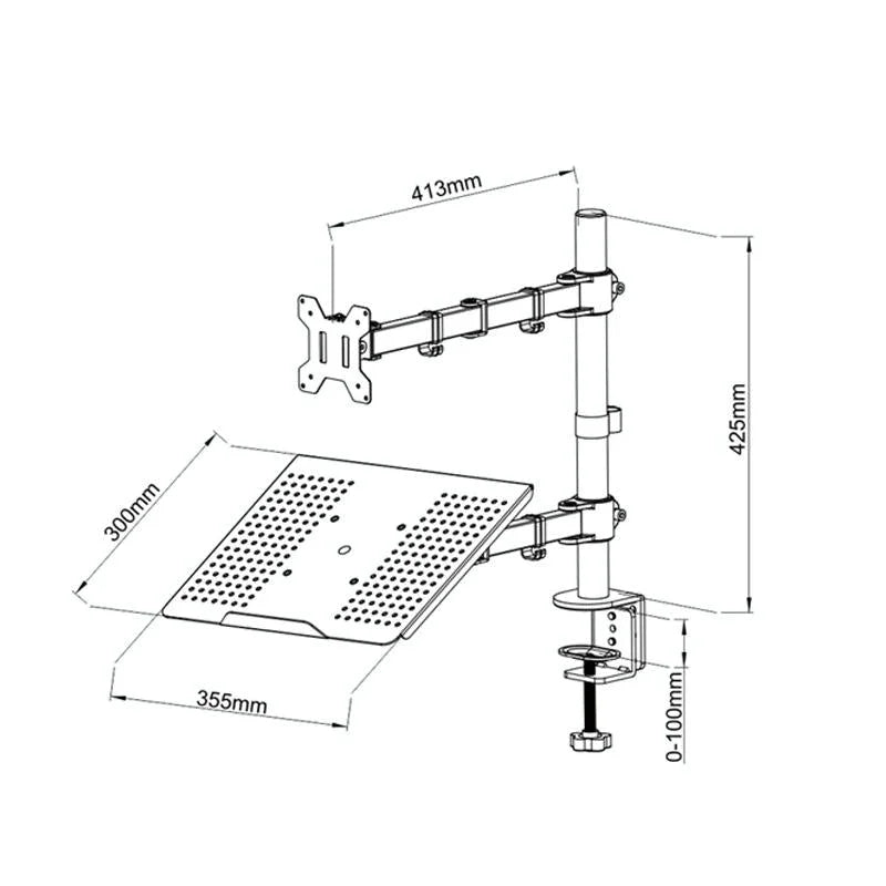 Rotatable Dual Screen Laptop Stand for Desktop