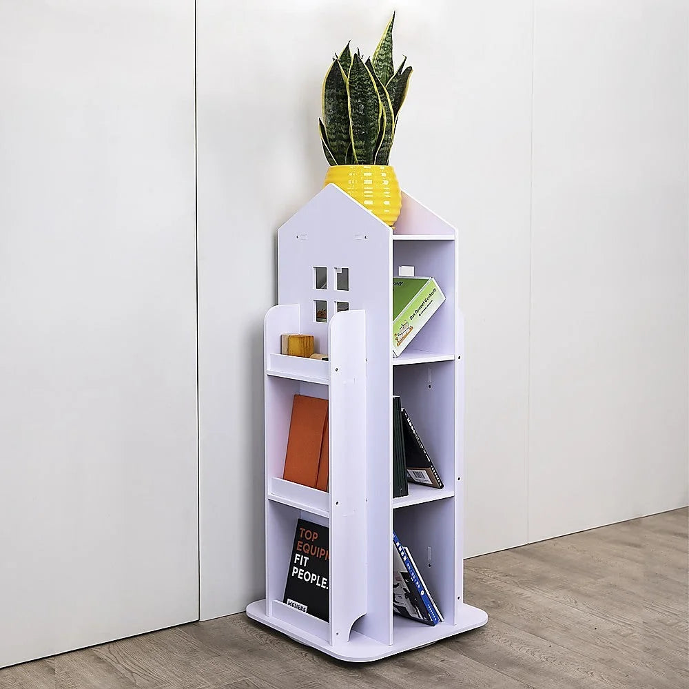 Rotating Bookcase Bookshelf Kid’s Book Organiser Rack