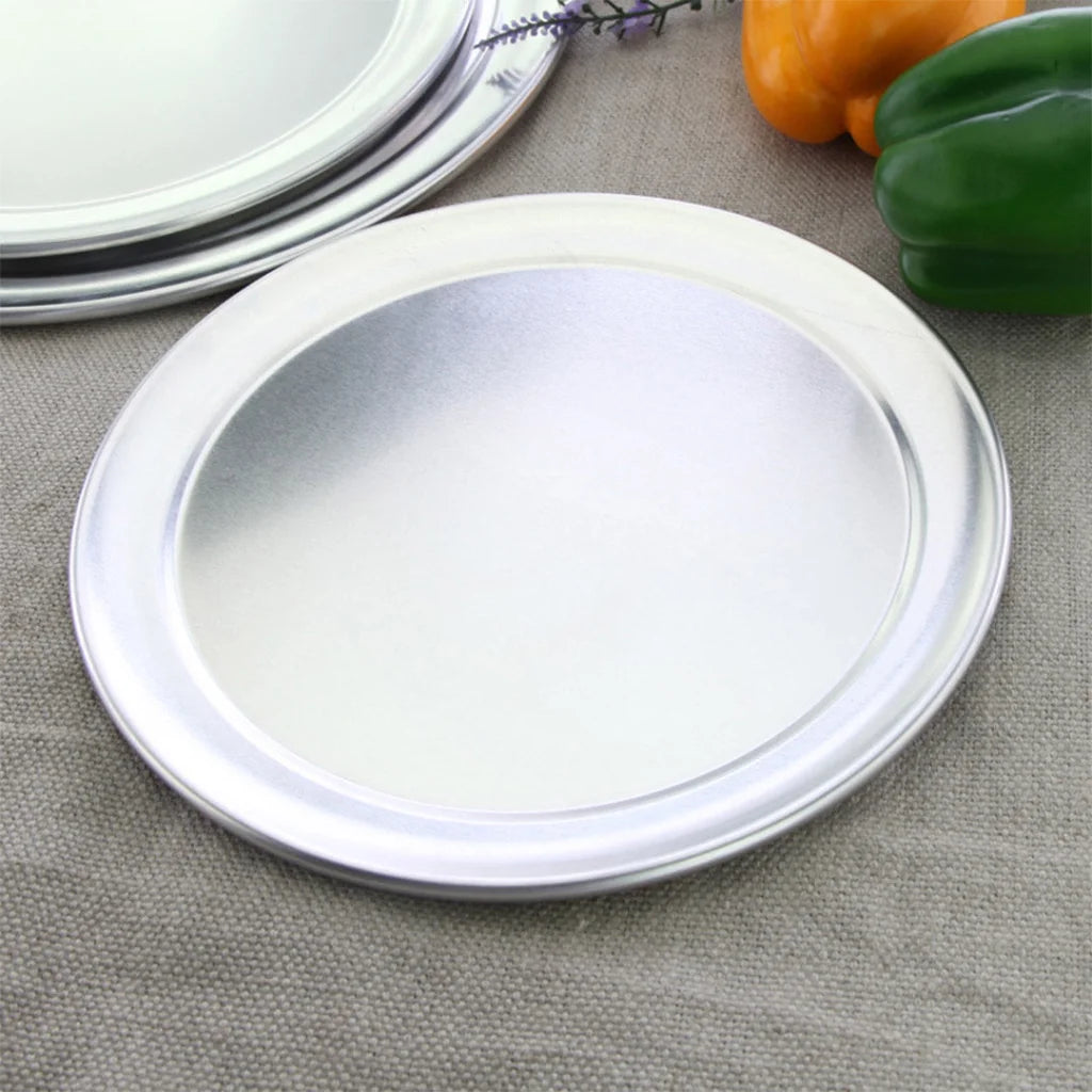Round Aluminum Steel Pizza Tray 2X 8-inch Home Oven Baking Plate Pan