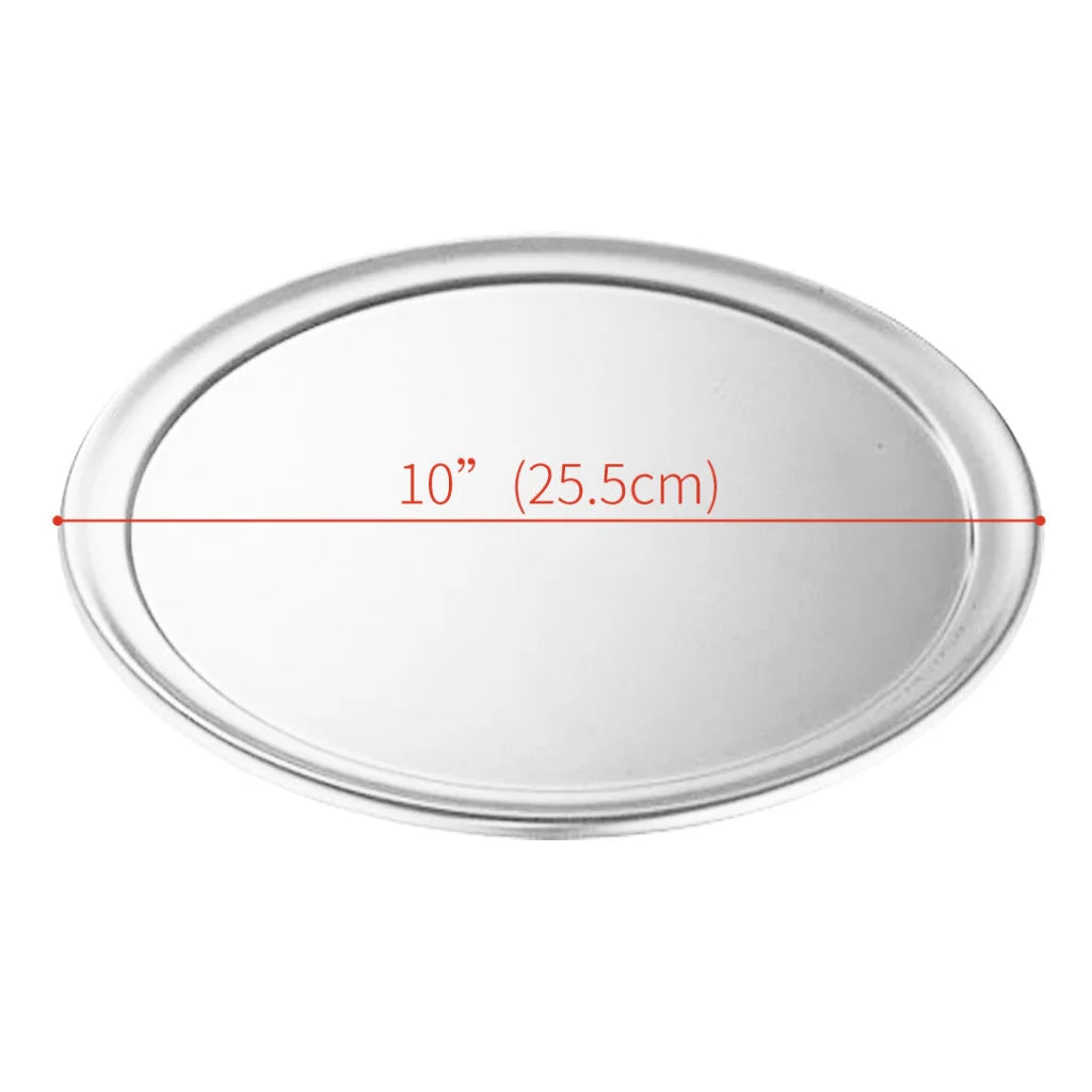 Round Aluminum Steel Pizza Tray 6X 10-inch Home Oven Baking Plate Pan